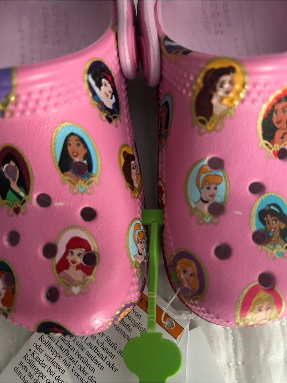 CROCS Pink Disney Princess Kids' Clog Shoes Size 7 NWT